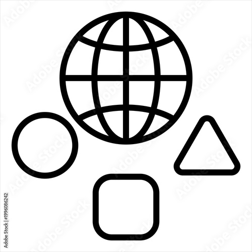 Culture Single Icon Line Black