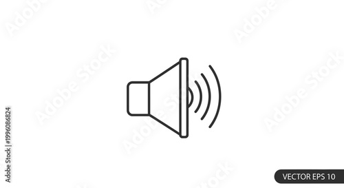 Vector illustration of a loudspeaker icon.