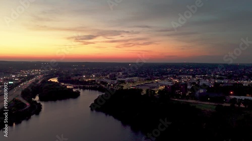 sunset over the city of Philadelphia