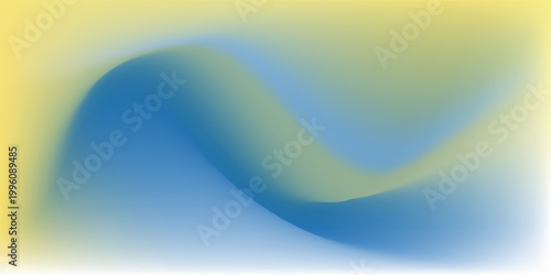 Abstract blurred gradient mesh background in blue and yellow colors of the Ukrainian national flag.