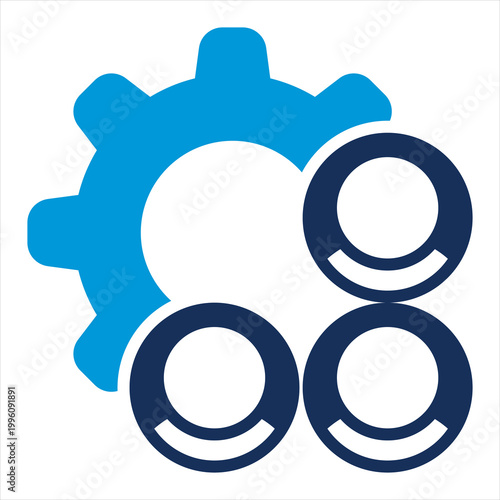 Teamwork Single Icon Glyph Color