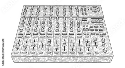 DJ Mixer Equipment for Music Production and Performance.