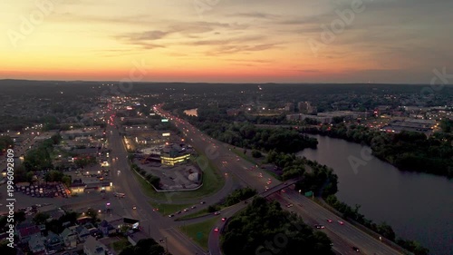 sunset over the city of Philadelphia