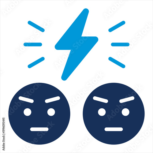 Conflict Single Icon Glyph Color