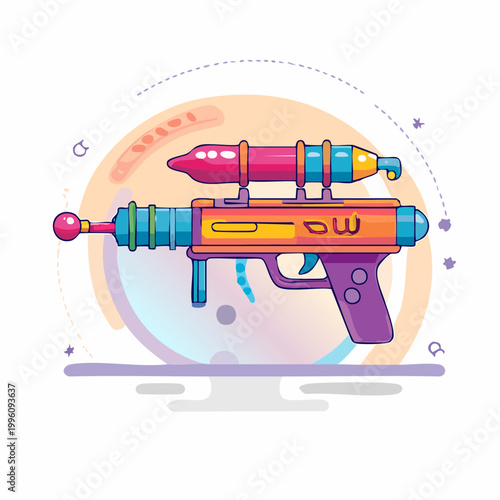 Retro Sci-Fi Ray Gun Toy Illustration