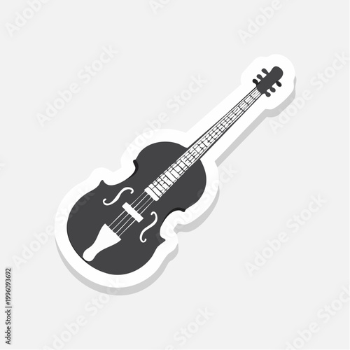 Stylized Icon of a Double Bass