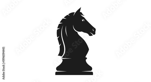Black Chess horse