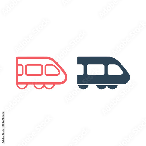 Train icons set vector illustration design template.