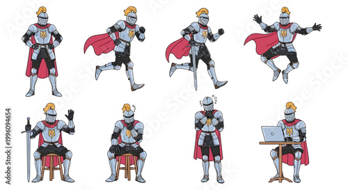 Knight in Shining Armor Poses Collection.
