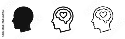 Emotional Intelligence Icon Set - Mental Health and Psychology Concept