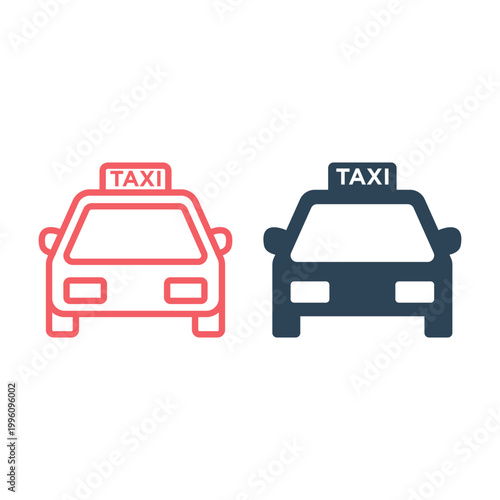 Taxi icons set. Car. Vector transportation design illustration.