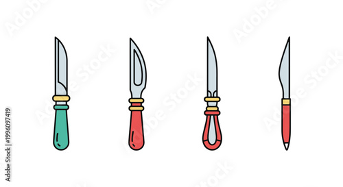 Letter opener Line art vector creative abstract decorative