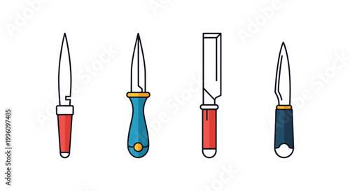 Letter opener Line art vector simple illustration