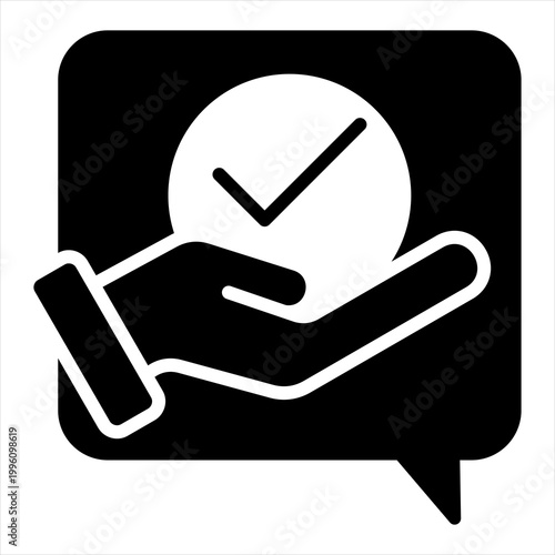 Honesty Single Icon Glyph Black