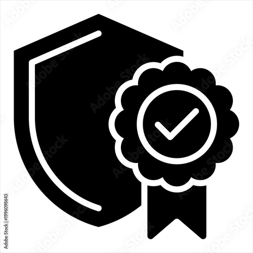 Compliance Single Icon Glyph Black