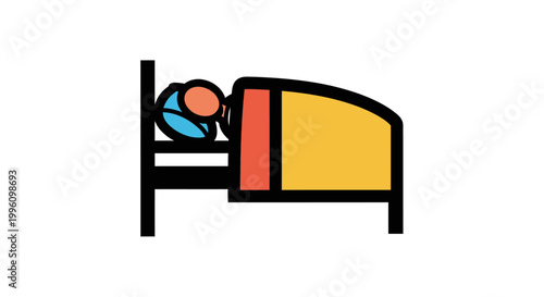 Photos Person Sleeping in a Bed Frame.