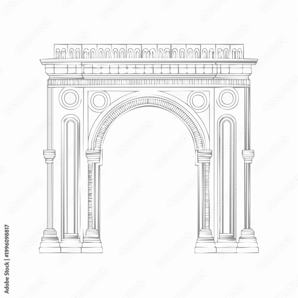 Fototapeta premium Architectural Archway Drawing