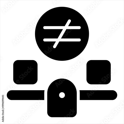 Bias Single Icon Glyph Black