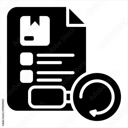Audit Single Icon Glyph Black
