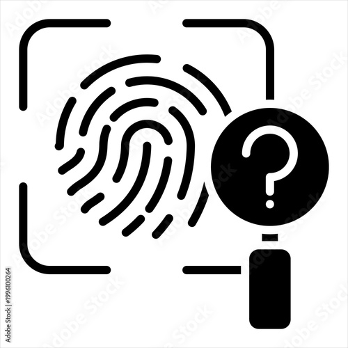 Investigation Single Icon Glyph Black