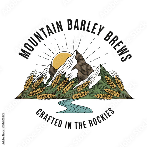Mountain Barley Brews Crafted in the Rockies Logo.