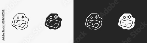 Set of Clean icon in black and white collection