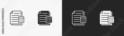 Set of Plan icon in black and white collection