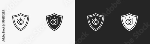 Set of Prevent icon in black and white collection