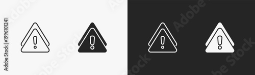 Set of Risk icon in black and white collection