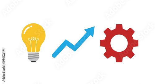 Light Bulb Gear Innovation Concept.