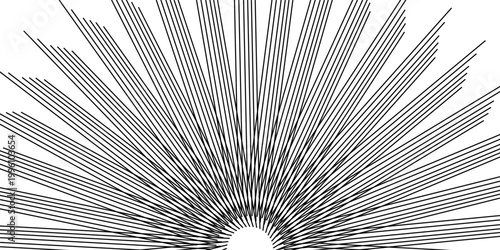 Comic book black and white radial lines background Rectangle fig