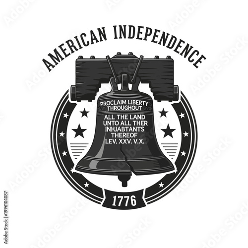 American Independence Liberty Bell Symbol.