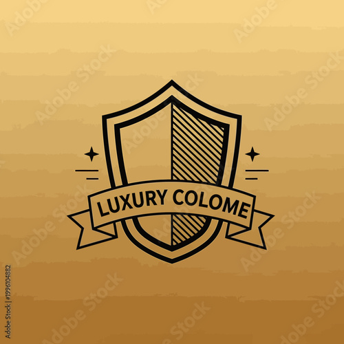 Luxury Colome Emblem Shield Badge Logo Design.