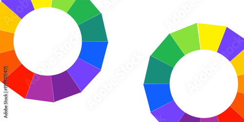Color wheel. Colour spectrum Circle palette. Vector illustration