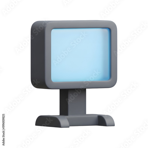 A 3d render of a retro computer monitor