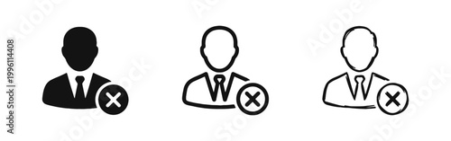 User Removal and Blocked Profile Icon Set