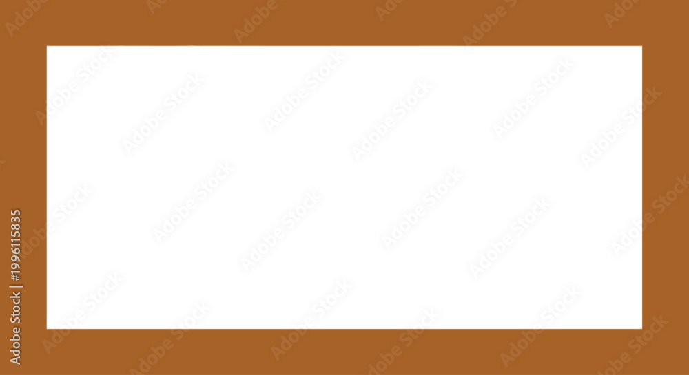 Obraz premium Brown border surrounding a white empty rectangle