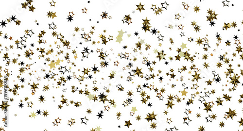 Abstract golden star confet...