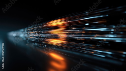 Abstract Digital Data Stream Speed Motion Blur.