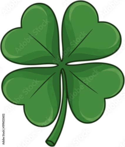 green four leaf clover Symbol of good luck at St.Patrick's festival
