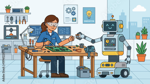 Human Robot Collaboration in Lab