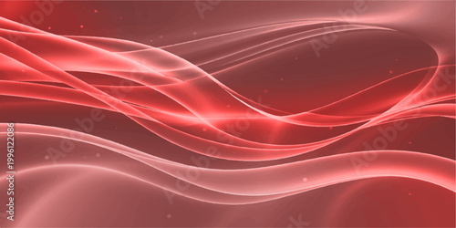 Abstract, dynamic and elegant ribbons of glowing, translucent lines gracefully flow across a gradient background, representing energy and movement. Evoking a sense of fluidity and visual interest.
