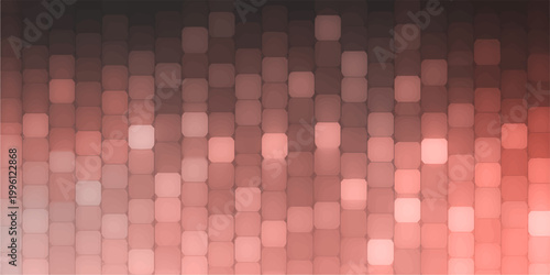 An abstract composition features a mosaic of rectangular shapes arranged to create a visually dynamic and modern aesthetic.