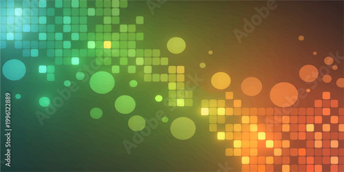 Abstract colorful geometric patterns with vivid color. A visually stunning illustration capturing the digital age and innovative tech world.