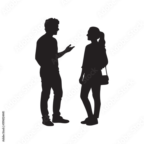 People Talking Silhouette Design