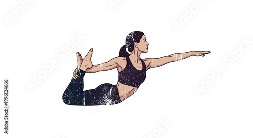 Woman practicing yoga bow pose, Dhanurasana, fitness, healthy lifestyle