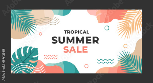 A vibrant, modern graphic featuring a tropical leaf, evoking a sense of freshness, tranquility, and organic growth, ideal for wellness branding or mar