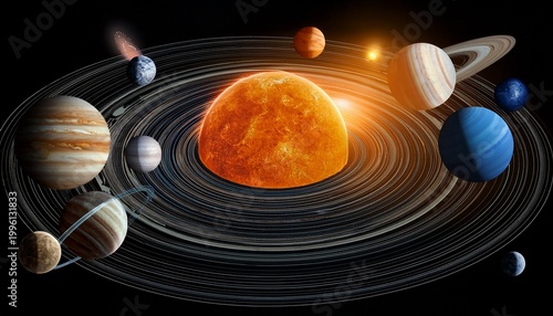 stunning solar system planets collage on black background space exploration and astronomy visual
