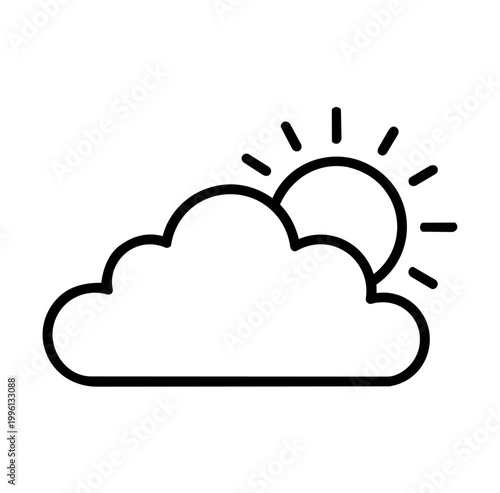 Sunny Day's Icon: A simple icon captures the beauty of a bright day, featuring the sun and cloud against the sky. 