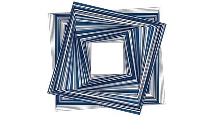 A vintage blue book with a blank cover is isolated on a white background within an antique gold picture frame border for a gallery art design